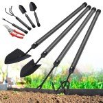 Stainless Steel Garden Tool Set with Long Handles
