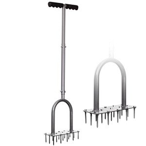 Walensee Manual Lawn Aerator with 15 Iron Spikes