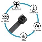 Assorted Black Zip Ties - 400 Pack 4” to 12”