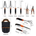 10-Piece Stainless Steel Garden Tool Set with Tote