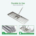 GreatBuddy Lawn Leveling Rake 30'' x 10", Heavy-Duty Stainless Steel Lawn Leveling Tool for Lawn, Soil, Sand, 78'' Extra Long Handle, Ideal for Yard, Garden