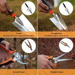 10-Piece Stainless Steel Garden Tool Set with Tote