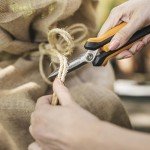 Fiskars Pruning Shears for Gardening, Multipurpose 8" Garden Shears with Sheath and SoftGrip Handle, Great for cutting Nursery Pots, Bags, and Wire