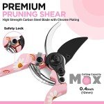 WORKPRO 5PCS Gardening Tools, Aluminum Heavy Duty Garden Tool Set with Bag, Ideal Gardening Gifts for Women, Pink
