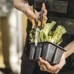 Fiskars Pruning Shears for Gardening, Multipurpose 8" Garden Shears with Sheath and SoftGrip Handle, Great for cutting Nursery Pots, Bags, and Wire