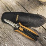 Fiskars Pruning Shears for Gardening, Multipurpose 8" Garden Shears with Sheath and SoftGrip Handle, Great for cutting Nursery Pots, Bags, and Wire