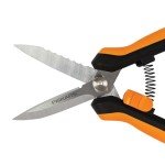 Fiskars Pruning Shears for Gardening, Multipurpose 8" Garden Shears with Sheath and SoftGrip Handle, Great for cutting Nursery Pots, Bags, and Wire