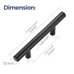 Ravinte 30 Pack | 5 Inch Cabinet Pulls Matte Black Stainless Steel Kitchen Drawer Pulls Cabinet Handles 5 InchLength, 3 Inch Hole Center
