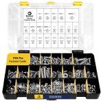 Bonost 2240 Pieces Hardware Assortment Kit - Metric & SAE Machine Screw Assortment Kit with Assorted Nuts, Bolts, and Washers (3 Trays)