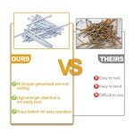 KURUI 700pcs Hardware Nails for Hanging Pictures, Assorted Kit, Up to 2" Long, Silver Galvanized Steel Picture Hanging Nails