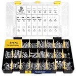 Bonost 2240 Pieces Hardware Assortment Kit - Metric & SAE Machine Screw Assortment Kit with Assorted Nuts, Bolts, and Washers (3 Trays)