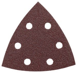 BOSCH SDTR060 Detail Triangle, Hook & Loop Sanding Sheet, Brown 60 Grit, 5-Pack