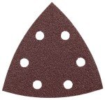 BOSCH SDTR060 Detail Triangle, Hook & Loop Sanding Sheet, Brown 60 Grit, 5-Pack