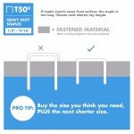 Arrow 504 Heavy Duty T50 1/4-Inch Leg Length, 3/8-Inch Crown, Staples for Upholstery, Construction, Furniture, Crafts, 1250-Pack
