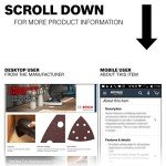 BOSCH SDTR060 Detail Triangle, Hook & Loop Sanding Sheet, Brown 60 Grit, 5-Pack