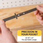 General Tools 300/1 6-Inch Flex Precision Stainless Steel Ruler, Chrome