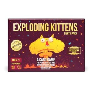 Exploding Kittens Party Pack - 2-10 Players - Ages 7+ - 15 Minutes to Play - Party-Sized High-Stakes Card Game, Ideal for Party, Family Game Night, Fun for Kids and Adults