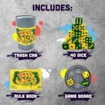 Big Discoveries Trash Dice - Fast-Paced Family Dice Game | Exciting 2-Player Board and Dice Game with Trash Can and Dice Set | for Travel, Party, and Games Night
