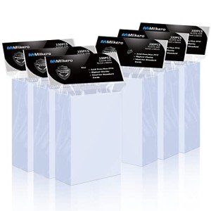 Mlikero 600 Count Card Sleeves, Clear Soft Trading Card Sleeves, Polypropylene (PP), Fit for MTG, TCG, Baseball, Football, Game Cards