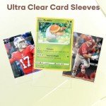 Mlikero 600 Count Card Sleeves, Clear Soft Trading Card Sleeves, Polypropylene (PP), Fit for MTG, TCG, Baseball, Football, Game Cards