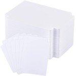 Suilung White Trading Card Plastic Divider Cards Sorting Tray Playing Separator Organizer Pages for Games Sports Supplies, 69 x 97 mm(50 Pieces)