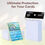 Mlikero 600 Count Card Sleeves, Clear Soft Trading Card Sleeves, Polypropylene (PP), Fit for MTG, TCG, Baseball, Football, Game Cards