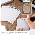 Suilung White Trading Card Plastic Divider Cards Sorting Tray Playing Separator Organizer Pages for Games Sports Supplies, 69 x 97 mm(50 Pieces)