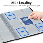 Fabmaker Premium 396 Pocket Trading Card Binder - Side Loading Collector Album for MTG, TCG, Game, Sport Cards - Red