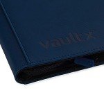 Vault X Premium Exo-Tec Zip Binder 12 Pocket, 20 Double-Sided Pages for 480 Side-Loading Slots for Board, Collectible or Trading Card Game Protective Folder Album (Blue)