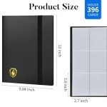 Fabmaker Premium 396 Pocket Trading Card Binder - Side Loading Collector Album for MTG, TCG, Game, Sport Cards - Red