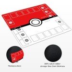 Extalas Playmat for Trading Card Game – 2-Player Trainer Mat with 37 Damage Counters and Professional Storage Bag