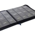 Vault X Premium Exo-Tec Zip Binder 12 Pocket, 20 Double-Sided Pages for 480 Side-Loading Slots for Board, Collectible or Trading Card Game Protective Folder Album (Blue)