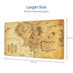 MTG Playmat TCG Playmat Board Game Card Game Trading Card Game Play mat Desk pad Original Hand-Painted Stitched Edges Smooth Surface Rubber Base Aged Map 23.5x13.7in