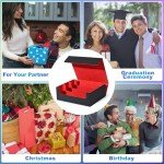 UAONO Card Storage Box for Trading Cards, 1800+ PU Leather Commander Card Deck Case, Magnetic Closure Card Holder Fits for Magic Game Cards(Black&red)