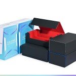 UAONO Card Storage Box for Trading Cards, 1800+ PU Leather Commander Card Deck Case, Magnetic Closure Card Holder Fits for Magic Game Cards(Black&red)