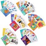 LotFancy Card Games for Kids, 6 Decks, Go Fish, Old Maid, Crazy Eights, Memory Match, Slap Jack, Animal Playing Cards, Easter Basket Stuffers, Stocking Stuffers, Birthday Gifts