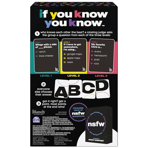 Spin Master Games, If You Know You Know IYKYK Card Game, Adult Party Game for Bachelorette Parties, College, Birthday, for Adults & Teens Ages 18+