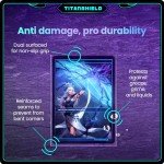 TitanShield Premium Clear Card Sleeves Compatible with Standard Sized Board Games, MTG Magic The Gathering, Pokemon, Lorcana and Trading Cards 2.5" x 3.5" 66x91mm (150 Sleeves)