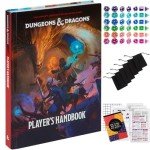 Dungeons and Dragons 2024 Player's Handbook Bundled with DND 6 Dice Sets, Flannel Bags, Complete Printable Kit - Core Rulebook with D&D Starter Set Accessory - Tabletop Board Game