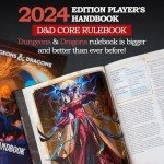 Dungeons and Dragons 2024 Player's Handbook Bundled with DND 6 Dice Sets, Flannel Bags, Complete Printable Kit - Core Rulebook with D&D Starter Set Accessory - Tabletop Board Game