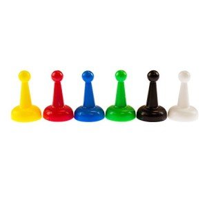 Super Z Outlet Assorted 1" Inch Multi-Color Pawns Pieces for Board Games, Component, Tabletop Markers, Arts & Crafts - Pack of 24