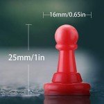 Shappy 32 Pieces Board Game Pawns Multicolor Plastic Game Pieces for Chess Tabletop Markers 1 Inch