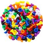 Gejoy 128 Pcs Board Game Pieces Multicolor Plastic Pawns Game Pieces for Board Games Chess,1 Inch Game Pawns, Tabletop Markers, Arts and Crafts