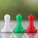Shappy 32 Pieces Board Game Pawns Multicolor Plastic Game Pieces for Chess Tabletop Markers 1 Inch
