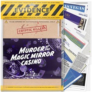 Unsolved Murder Mystery Game - Cold Case Files Investigation - CRYPTIC KILLERS - Detective Evidence & Crime File - Individuals, Date Nights & Party Games- Murder at The Magic Mirror Casino