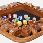 ELONGDI 1-4 Players Shut The Box Dice Game,12" Wooden Board Table Math Games with 12 Dice and Storage Bag for Kids Adults Classic Tabletop Version for Classroom,Home,Party or Pub