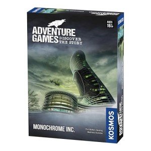 Adventure Games: Monochrome, Inc. - A Kosmos Game from Thames & Kosmos | Collaborative, Replayable Storytelling Gaming Experience for 1 to 4 Players Ages 16+