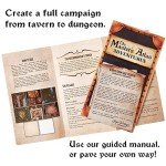 The Master's Atlas: Adventures, 4-Pack Reversible Game Boards + Necromancer's Tower Story Guide - 8 Customizable Maps Including Castle, Village & Tavern - GM D&D Tabletop Gaming Accessories