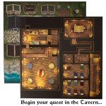 The Master's Atlas: Adventures, 4-Pack Reversible Game Boards + Necromancer's Tower Story Guide - 8 Customizable Maps Including Castle, Village & Tavern - GM D&D Tabletop Gaming Accessories