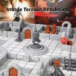 Dungeon Walls 40pcs 28mm Miniature RPG Terrain Modular System DND Building Accessories for Tabletop Role Playing Scenes, Gift of Christmas Halloween for DM (Expansion Pack 1)
